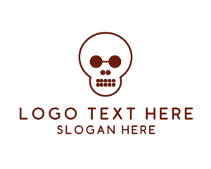 Shape - Simple Shape Skull logo design