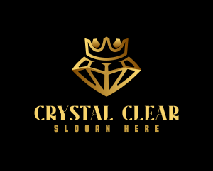 Gold Crystal Crown logo design