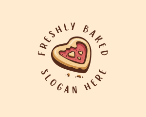 Heart Biscuit Cookie logo design