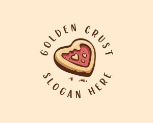 Heart Biscuit Cookie logo design