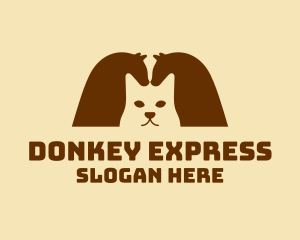 Brown Cat & Horses logo