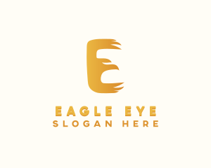 Aviation Eagle Letter E logo design