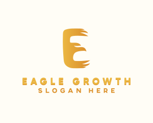 Aviation Eagle Letter E logo design