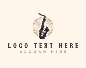 Saxophone Musical Instrument logo