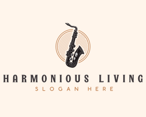 Saxophone Musical Instrument logo