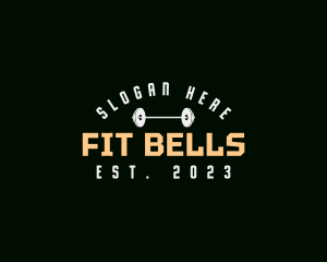 Fitness Gym Barbell logo design