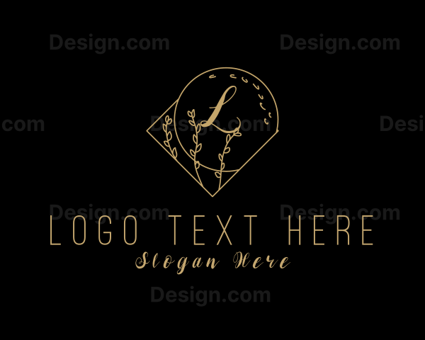 Plant Wreath Elegant Decoration Logo