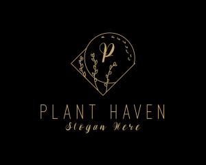 Plant Wreath Elegant Decoration  logo design