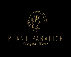 Plant Wreath Elegant Decoration  logo design