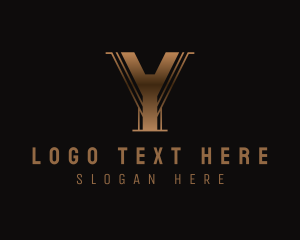 Elegant Art Deco Company Letter Y logo