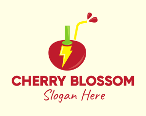 Red Cherry Energy Drink logo design