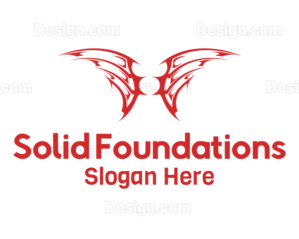 Red Demon Wings Logo