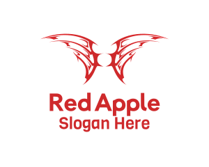 Red Demon Wings logo design