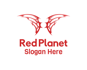 Red Demon Wings logo design