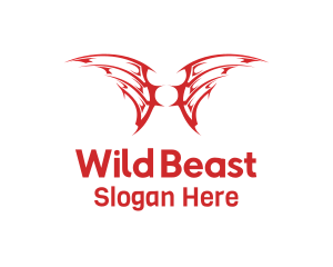 Red Demon Wings logo design