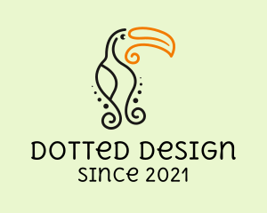 Swirly Dotted Toucan logo design