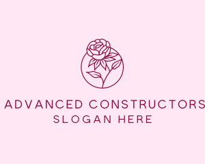 Floral Rose Flower logo design