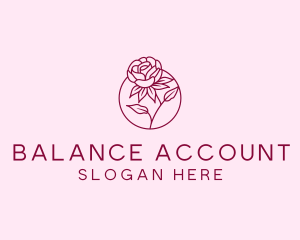 Floral Rose Flower logo design