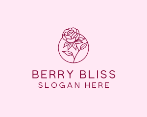 Floral Rose Flower logo design