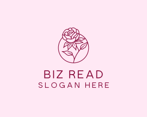 Floral Rose Flower logo design