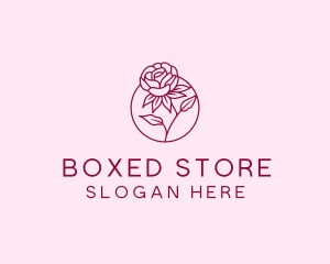 Floral Rose Flower logo design