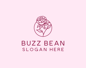 Floral Rose Flower logo design