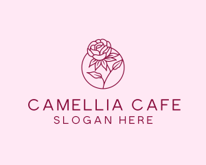 Floral Rose Flower logo design