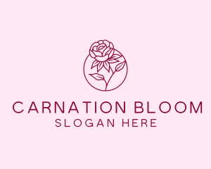 Floral Rose Flower logo design