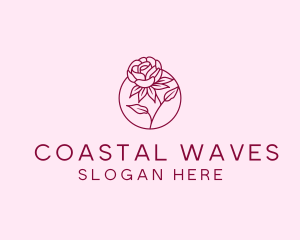 Floral Rose Flower logo design