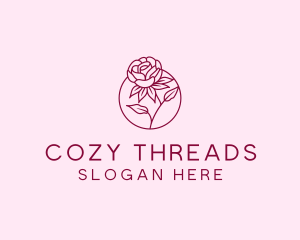 Floral Rose Flower logo design