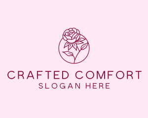 Floral Rose Flower logo design