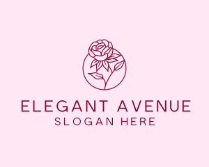 Rose Flower Bloom logo design