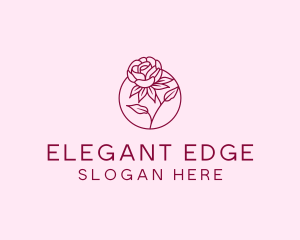 Rose Flower Bloom logo design