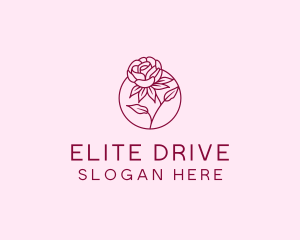 Floral Rose Flower logo design