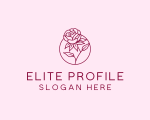 Floral Rose Flower logo design