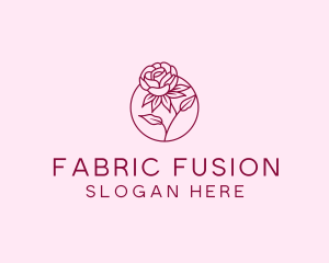 Floral Rose Flower logo design