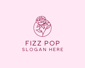 Floral Rose Flower logo design