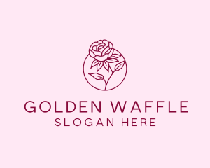 Floral Rose Flower logo design