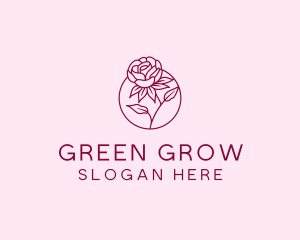 Floral Rose Flower logo design