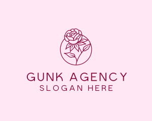 Floral Rose Flower logo design