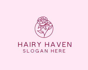 Floral Rose Flower logo design