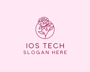 Floral Rose Flower logo design