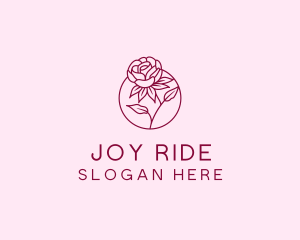 Floral Rose Flower logo design