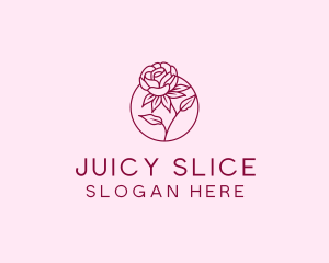 Floral Rose Flower logo design