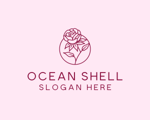 Floral Rose Flower logo design