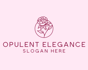 Rose Flower Bloom logo design