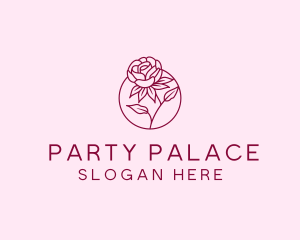 Floral Rose Flower logo design