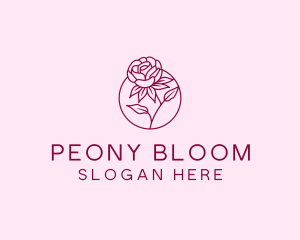 Floral Rose Flower logo design