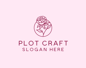 Floral Rose Flower logo design