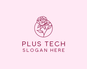 Floral Rose Flower logo design